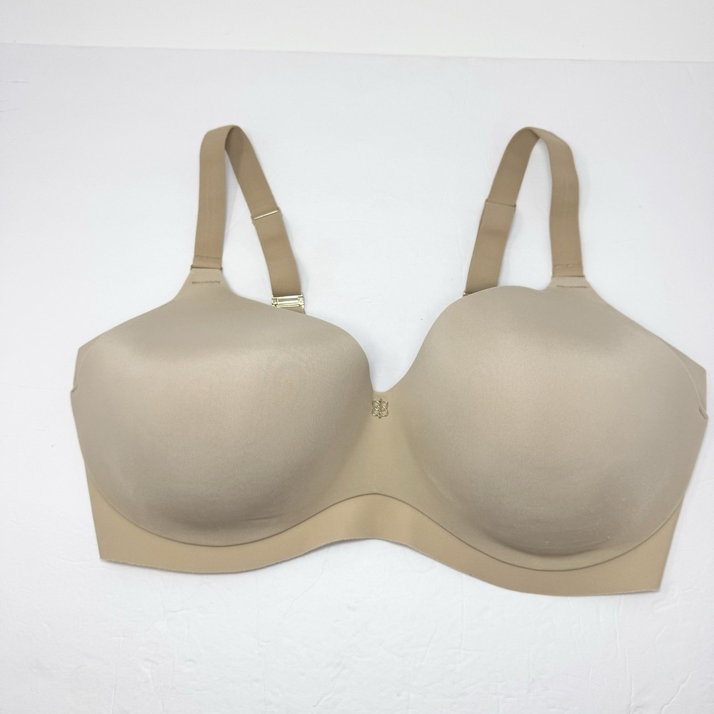 Honeylove Cloud Embrace T Shirt Wireless Beige Contour Bra Women's Size 38DD(E)